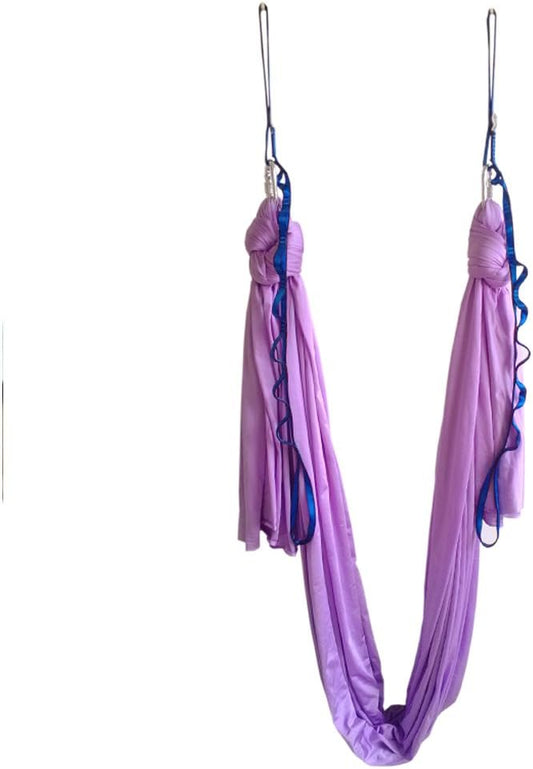Aerial Yoga Hammock 5.5 Yards Yoga Swing Pilates Silk Home Gym Fitness Include hardware,Daisy Chain, Pose Guide