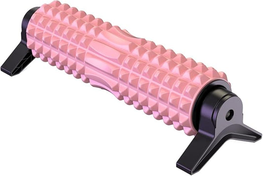 New Upgrade Bracket Foam Roller, 21 Inch Firm Deep Tissue Muscle Massager for Back Leg Pain & Sore Muscles (Pink)