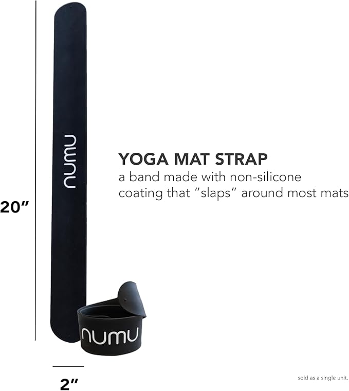 Numu Yoga Mat Strap Slap Band - Easy Snap On to Keep Exercise Mat Tightly Rolled and Secured for Yoga Mat Storage and Travel