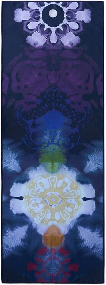 Manduka Yogitoes Yoga Towel – Rubber Grip Dots Non-Slip Bottom, Quick Dry Fitness Towel for Hot Yoga, Pilates, Exercise