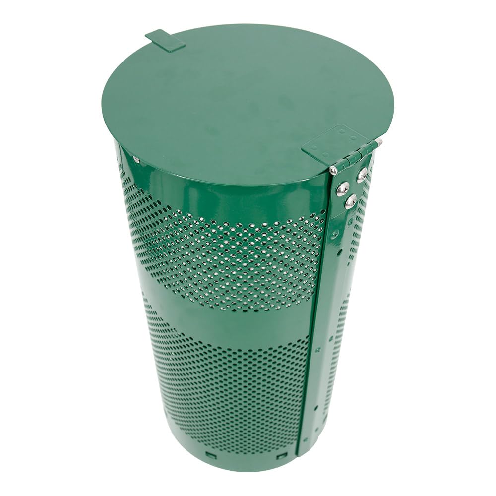 ZERO WASTE USA - The Sentry® Waste Can Gloss Green - 100% Rust-Free, Powder-Coated, Commercial-Grade Aluminum to Withstand Weather. 10-Year Warranty