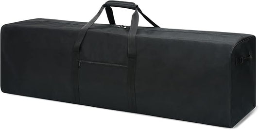 52 Inch Large Duffle Bag for Travel Camping Sport Equipment Storage Bag with 2-way Lockable Zippers (Black)