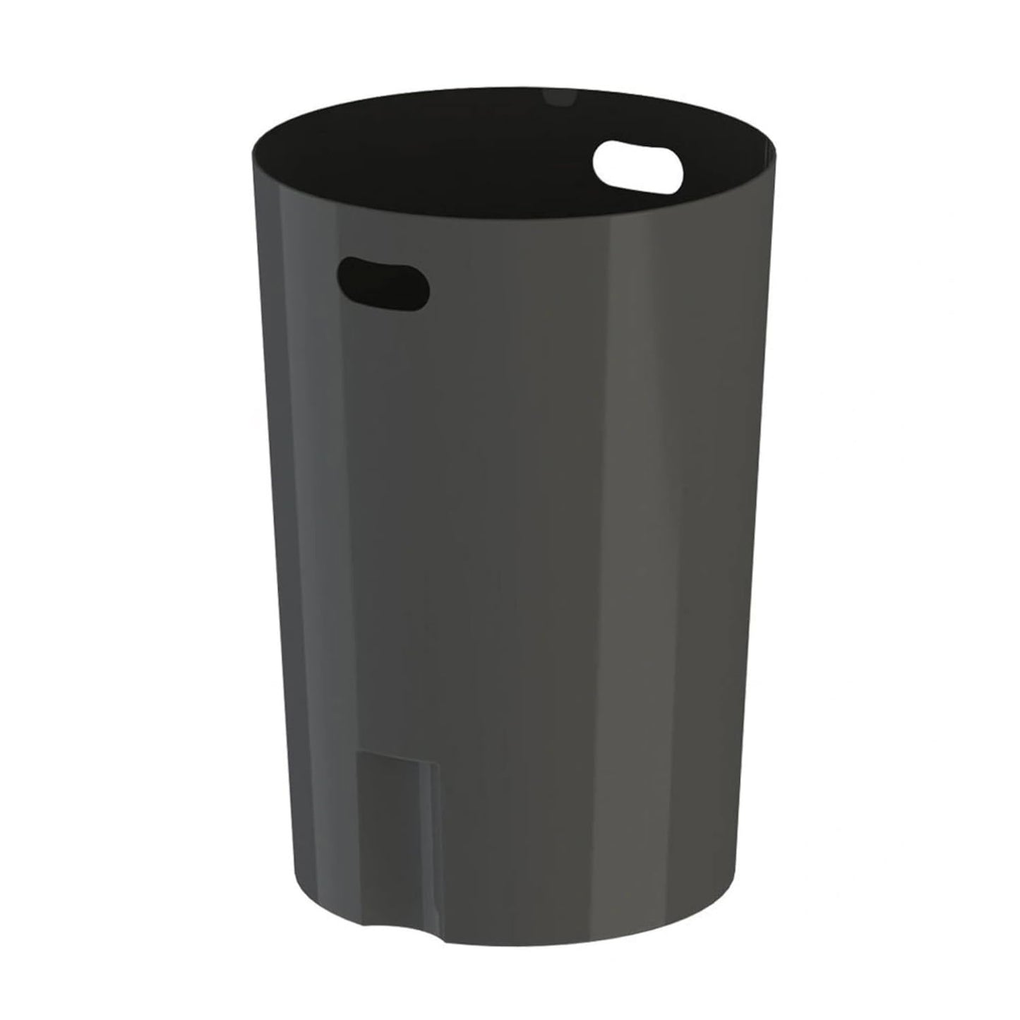 42 Gallon Slated Circle 100% Recycled Plastic Commercial Outdoor or Indoor Trash Can with Push Open Dome Lid and Internal Liner | Great for Schools and Businesses - Brown Granite