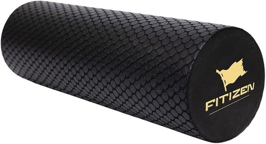 FitNation Foam Roller – High-Density Foam Muscle Roller – Textured Foam Rollers for Muscle Massage, Stretching, Pilates, Yoga