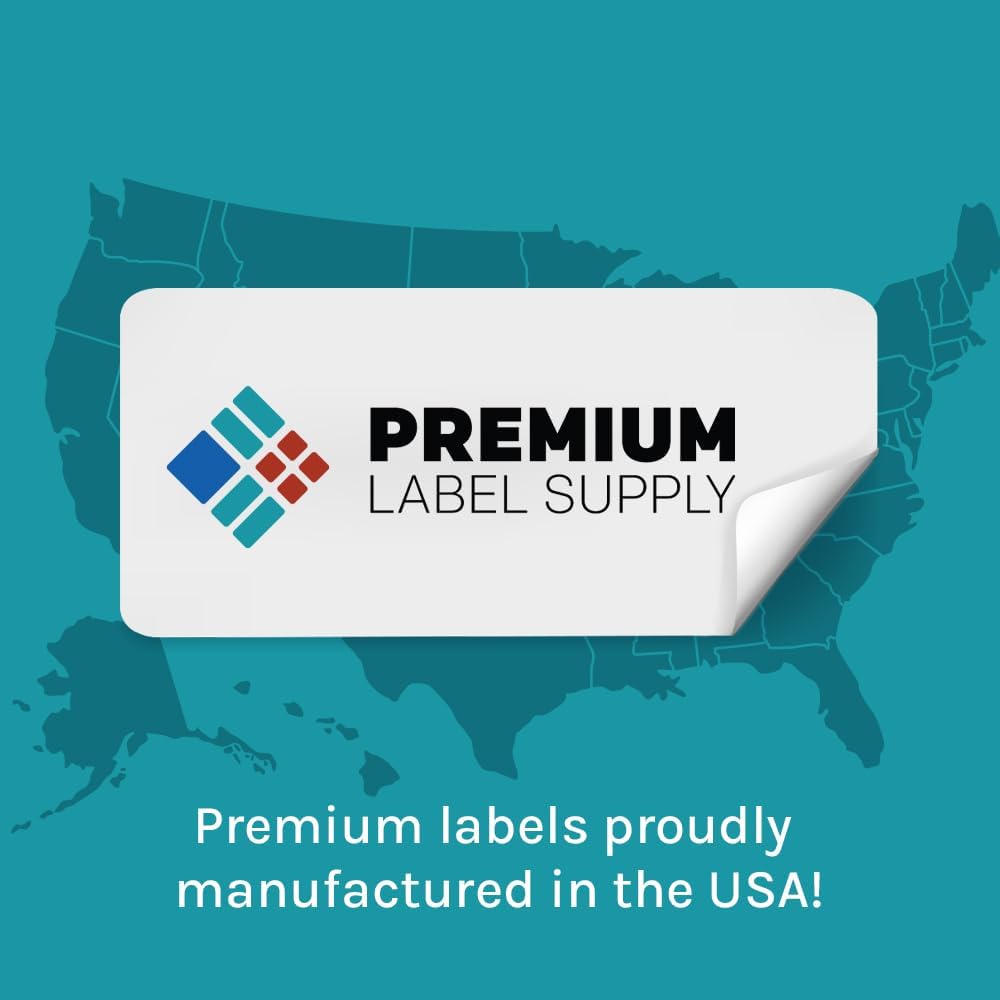 Premium Label Supply Glossy White Sticker Labels – 3" x 2" – (10 per Sheet) (Glossy White for Laser Only, 5,000 Labels)