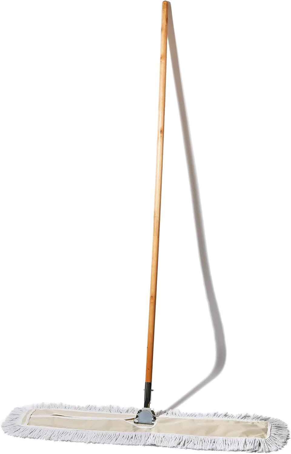 Commercial Dust Mop & Floor Sweeper, 36 in. Dust Mop for Hardwood Floors, Cotton Mop Head, Wooden Broom Handle, Industrial Dry Mop for Floor Cleaning & Janitorial Supplies