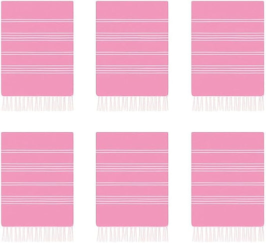 HAVLULAND Oversized Turkish Beach Towel 72’’x40’’ - Set of 12 | 100% Cotton Lightweight Sand Free Quick Dry Pool Towels | Extra Large Bath Towels for Adults Beach Blanket Essentials Case of 12 Pink