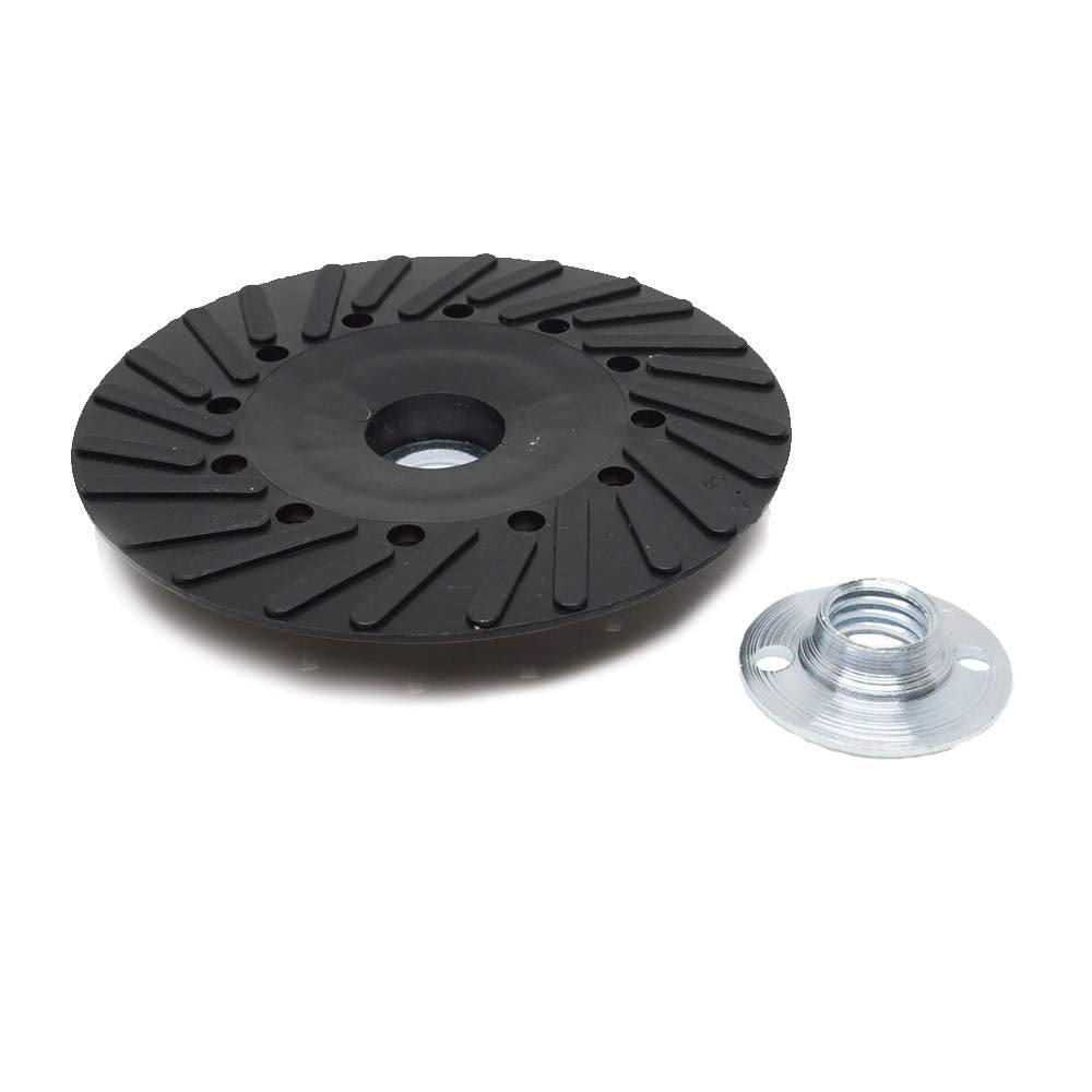 Benchmark Abrasives 4 1/2 Inch Sanding Disc Backing Pads, Resin Fiber Disc Polishing Pad for Grinding, Sanding, Stripping on Wood, Metal, 7/8" Arbor - Angle Grinder Attachments - Grinder Sanding Pad