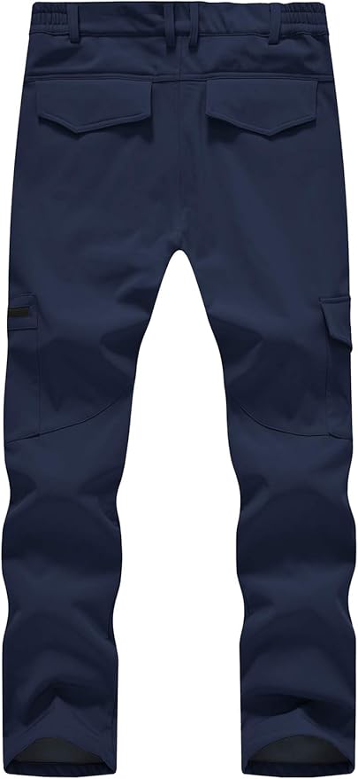 TBMPOY Men's Snow Ski Fleece Lined Hiking Pants Waterproof Winter Snowboard Warm Outdoor Insulated Pants Windproof