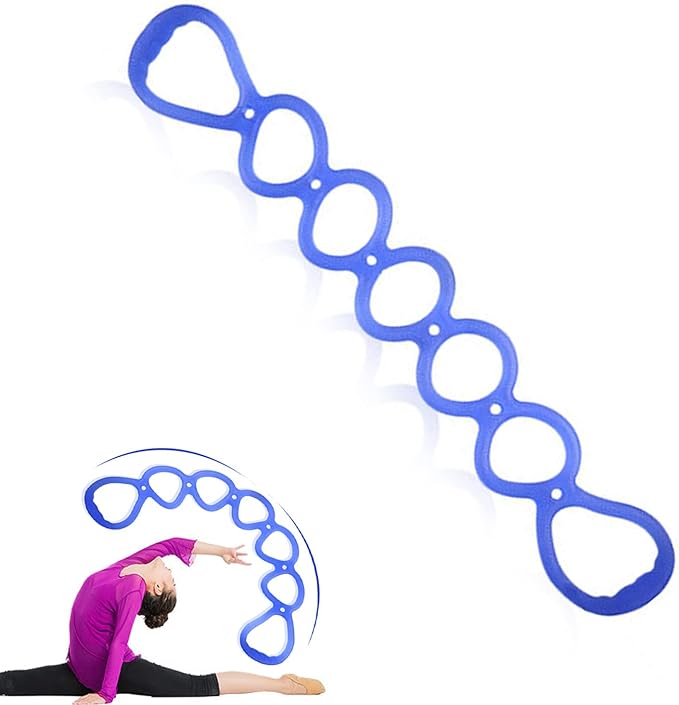 7 Ring Stretch Resistance Exercise Band, BetterJonny Workout Bands Yoga Stretching，Foot, Leg and Arm Exerciser for Home or Fitness Center Workout Walking Exercise