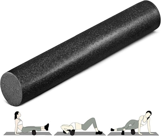Yes4All High-Density EPP Round Back Roller Foam, Exercise Foam Roller for Yoga, Pilates & Stretching - 12, 18, 24, 36 inch