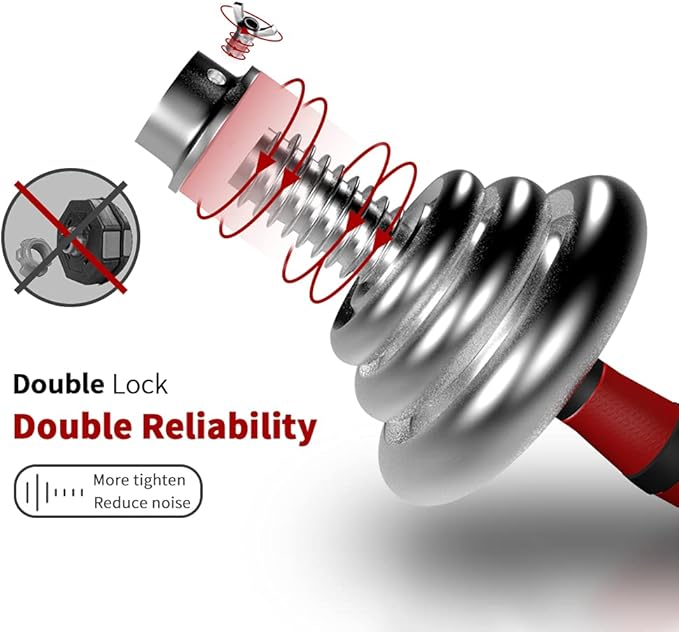 Adjustable Dumbbell Set With 3 in 1 Dumbbell Barbell Metal Connecting Rod, Chromed Weights, Hardcover Gift Box, Adjustable Weight Sets up to 44lbs/66lbs/110lbs, Home Gym Exercise Training Equipment