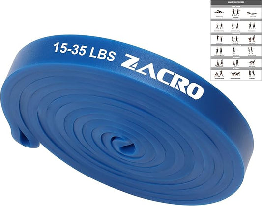 Zacro Resistance Bands, 6 Resistance Levels Pull Up Assistance Bands, Exercise Bands for Men&Women, Heavy Duty Resistance Band Set with Door Anchor, for Working Out, Muscle Training, Physical Therapy