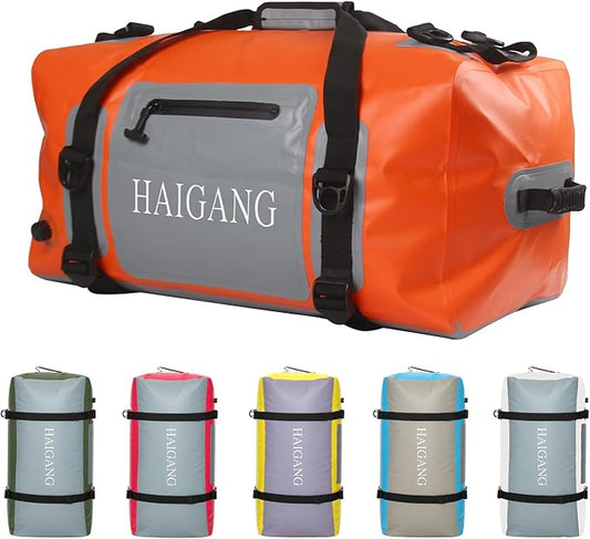 110L Waterproof Duffel Bag Travel Dry Bag, Large Capacity, Adjustable Thickened Straps and Handles, Zip Closure, Air Valve, Fully Waterproof, Perfect for Boating, Rafting, Motorcycle Kayaking