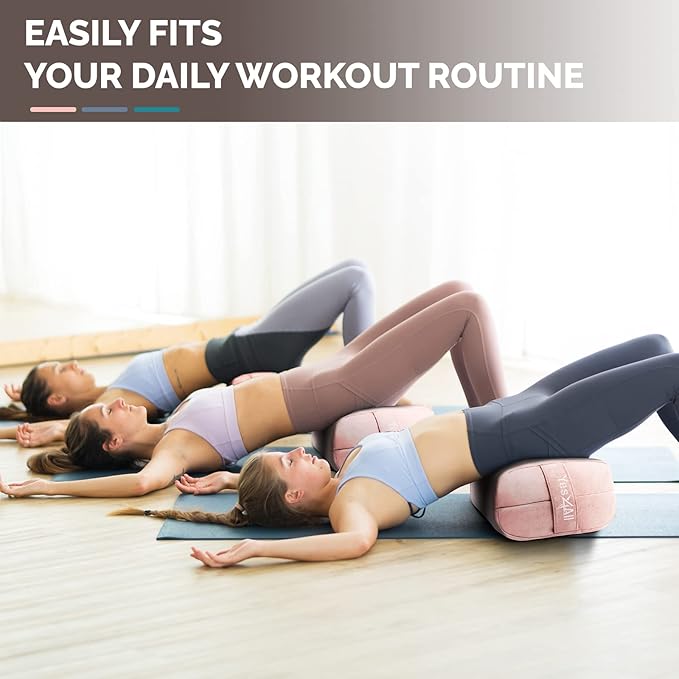 Yes4All Triple-Layer Sponge Yoga Bolster Pillow for Restorative Yoga & Meditation - Versatile Yoga Support Pillow, Balance & Poses Modification