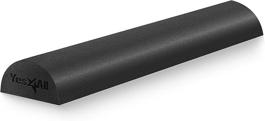 Yes4All Medium Firm Half Foam Rollers for Post-Workout Relaxation, 12/18/24/36 inch PE Foam Roll for Back Massage & Yoga Exercise