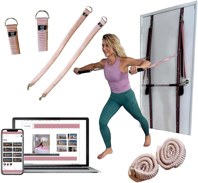 STAERK Pilates Suspension Training System - Premium Resistance Training Kit - At-Home Pilates for Strength & Flexibility - Resistance Bands Set for Home Gym, Travel, and Outdoors