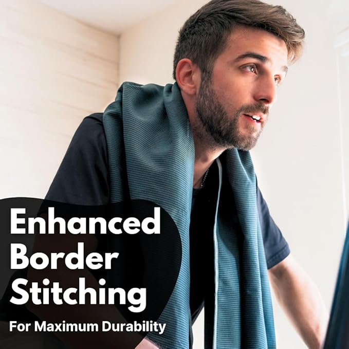 ECCOSOPHY Microfiber Beach Towel – Quick Dry Gym Towel, Highly Absorbent with Ribbed Texture, Lightweight – Ideal for Travel, Pool, Yoga, Fitness & Outdoor Adventures – 60x30 Black