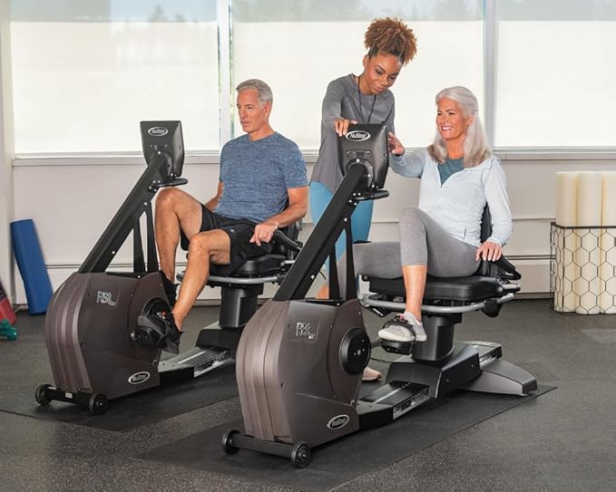 RB8PRO Recumbent Exercise Bike, Gray, Low-Impact Exercise, 360-Degree Swivel Seat, Engaging Programs Including Measuring Imbalances, & Compatible with Free NuStep Wellness App