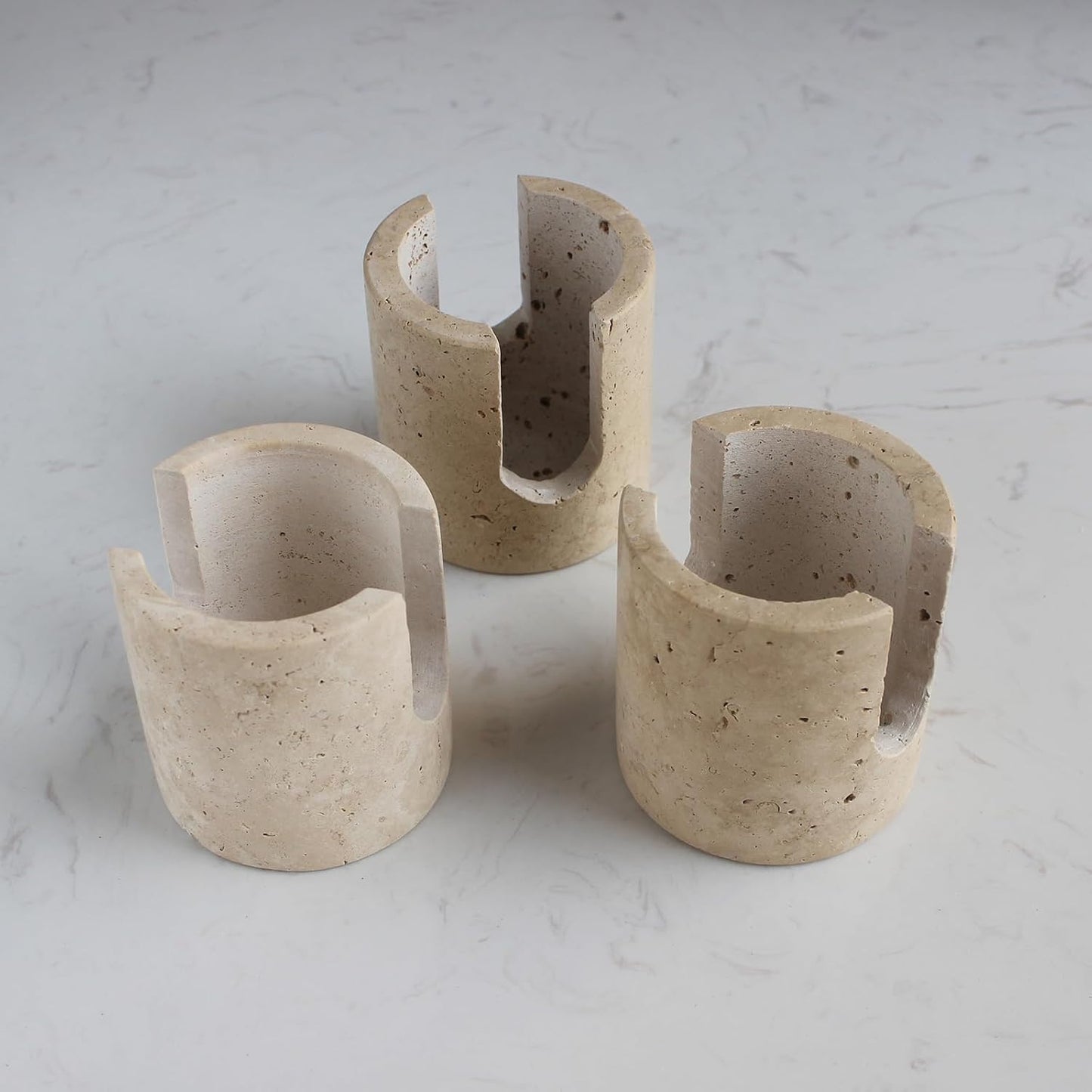 Natural Travertine Sponge Holder for Kitchen Counter, Drying Rack, Sponge Caddy for Sink Organizer