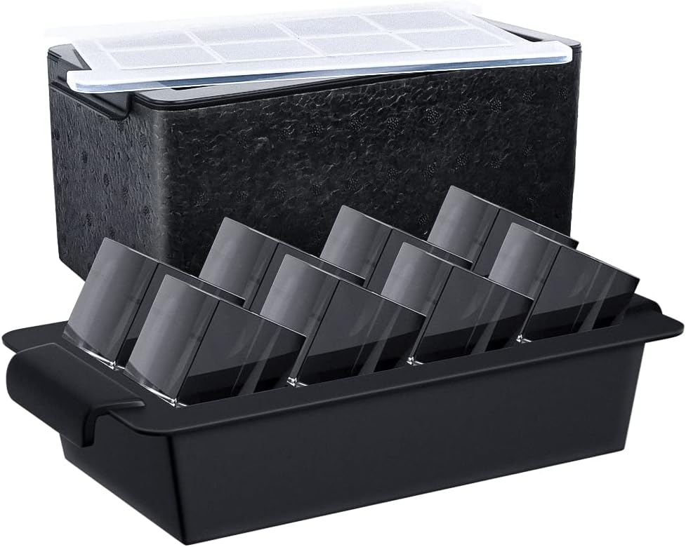 TINANA Upgrade 2 Inch Clear Ice Cube Tray Make 8 Large Square Crystal Clear Ice Cube Maker for Cocktail, Whiskey & Bourbon Drinks, Gifts for Men