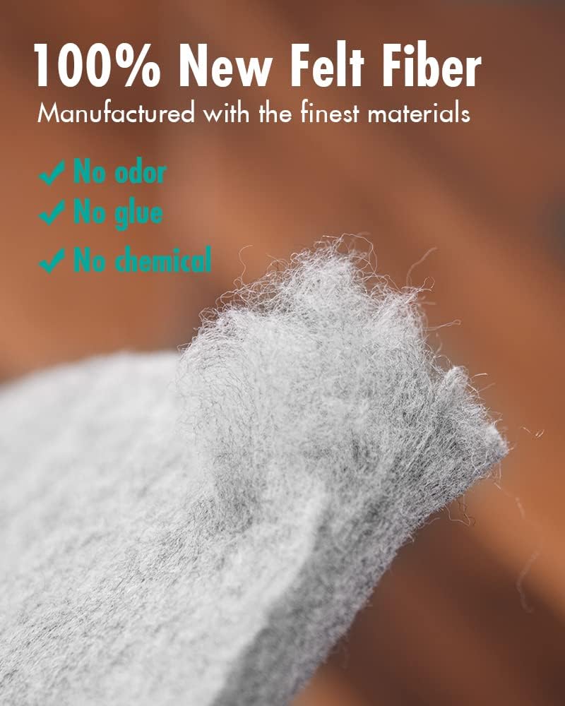 Non Slip Rug Pad Gripper - 2x12 Feet 1/4” Extra Thick Felt Under Rug for Area Rugs and Hardwood Floors,Super Cushioned Non Skid Carpet Padding