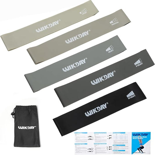 Resistance Bands for Working Out Exercise Loop Bands Workout Bands Set for Men Women Body Stretching, Crossfit Training, Home Workout, Physical Therapy, Booty Legs, Set of 5