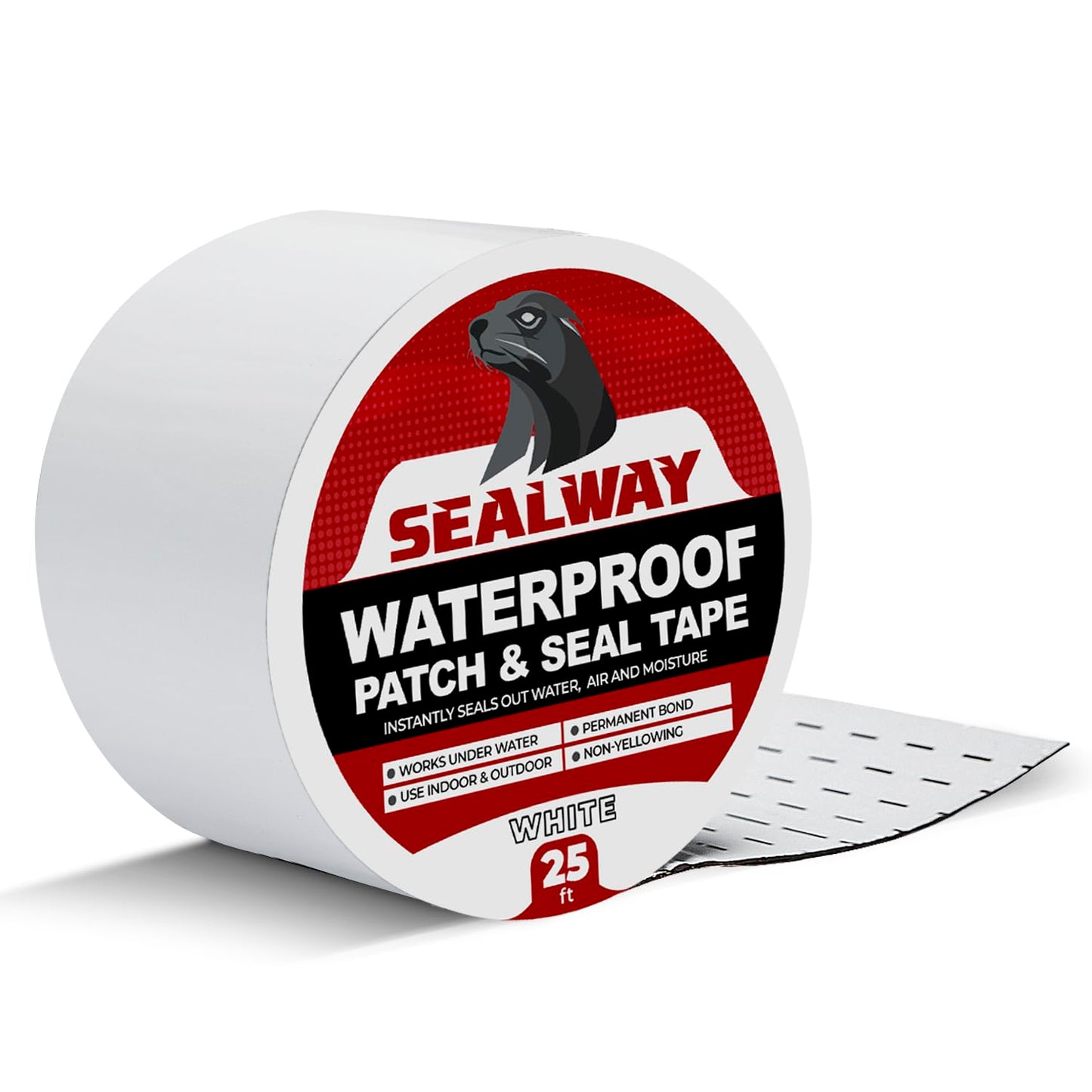 White RV Roof Sealant Tape, 2" x 25' Waterproof Repair Seal Tape – Extra Thick, UV-Resistant, Weatherproof Patch for Permanent Leak Sealing on RVs, Trailers, and Mobile Homes