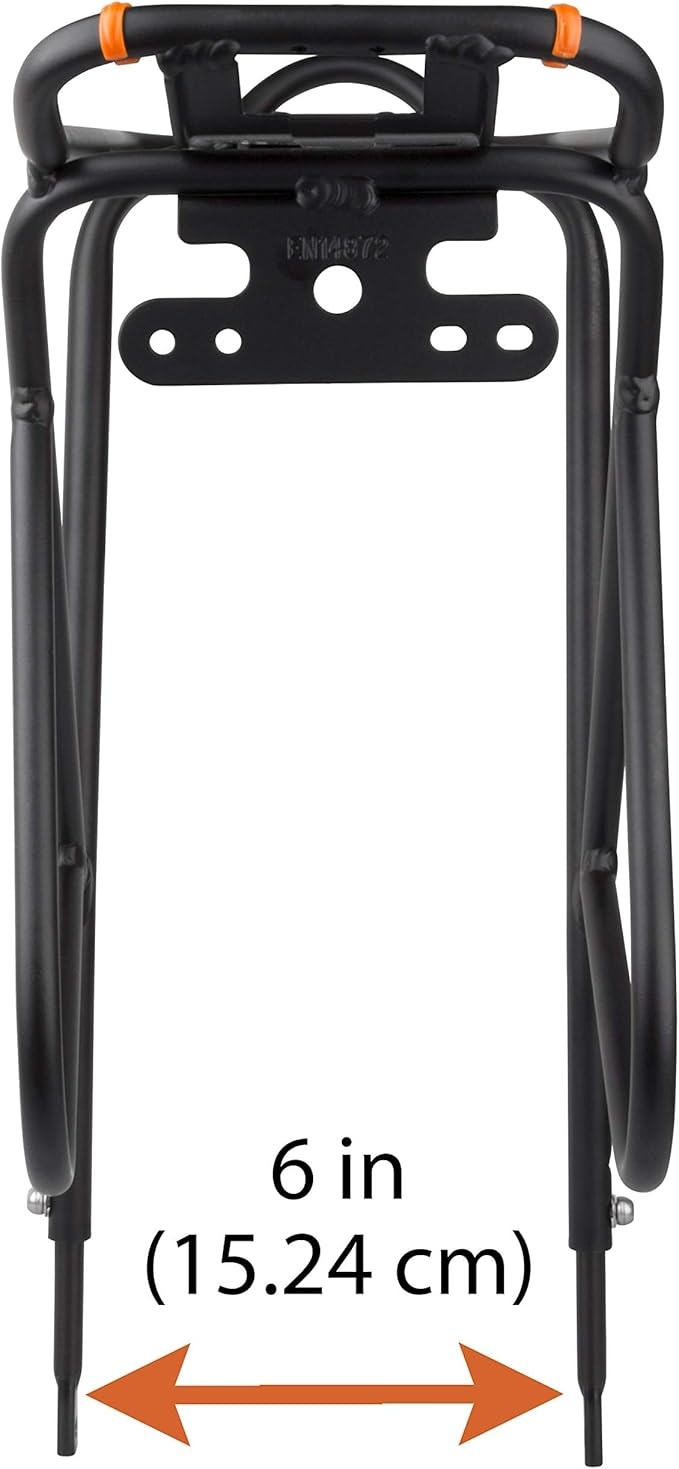 Ibera Bike Rack - Bicycle Touring Carrier Plus+ for Disc Brake/Non-Disc Brake Mount, Fat Tire Bikes, Frame-Mounted for Heavier Top & Side Loads, Height Adjustable for 26"-29" Frames