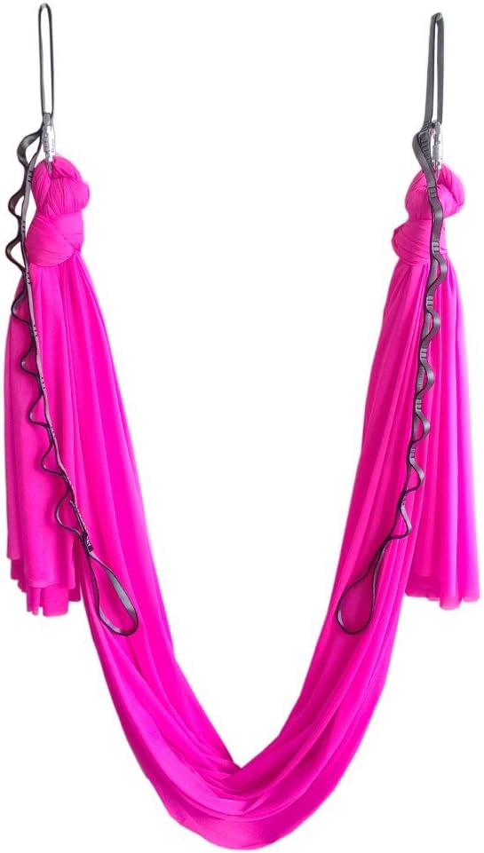 Aerial Yoga Hammock 5.5 Yards Yoga Swing Pilates Silk Home Gym Fitness Include hardware,Daisy Chain, Pose Guide