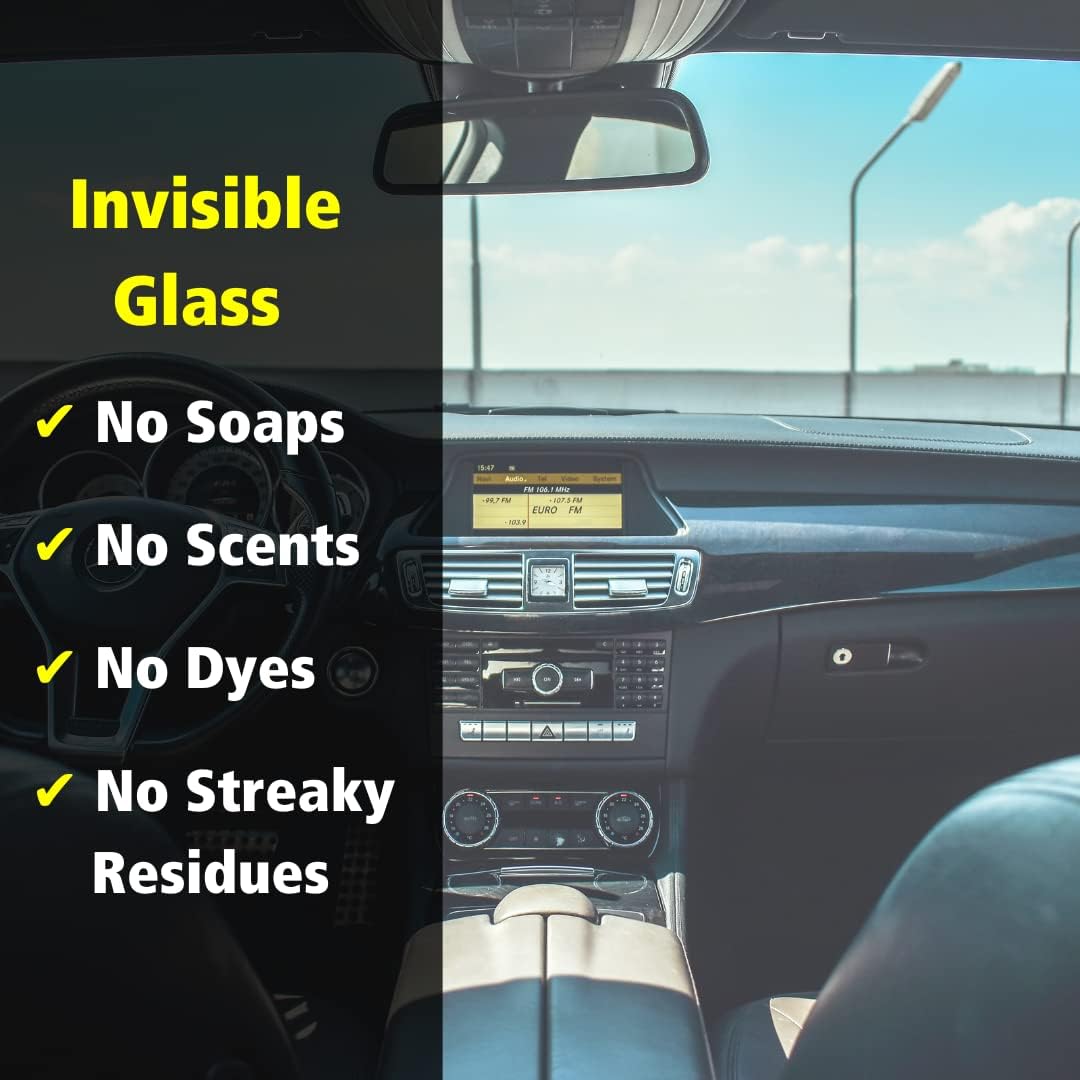 Invisible Glass 91164-4PKPremium Aerosol Glass and Window Cleaner for Auto and Home Cleans Glass, Windows, Windshields, and More, Streak-Free, Ammonia-Free, Tint-Safe, 19 oz (Pack of 4)