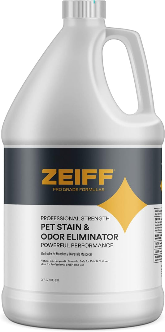Pet Stain and Odor Remover - Pet Odor Eliminator for Home and Professional Use - Pet Urine Enzyme Cleaner to Break Up Tough Stains - Carpet Stain Remover for Dog Urine and Cat Pee, Feces, Fluids