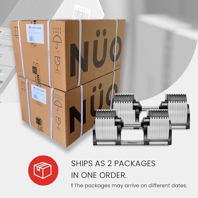 NUOBELL Adjustable Dumbbells 5-80 lbs: Replace 16 Sets, Ideal for Home Gym Weight Bench & Press