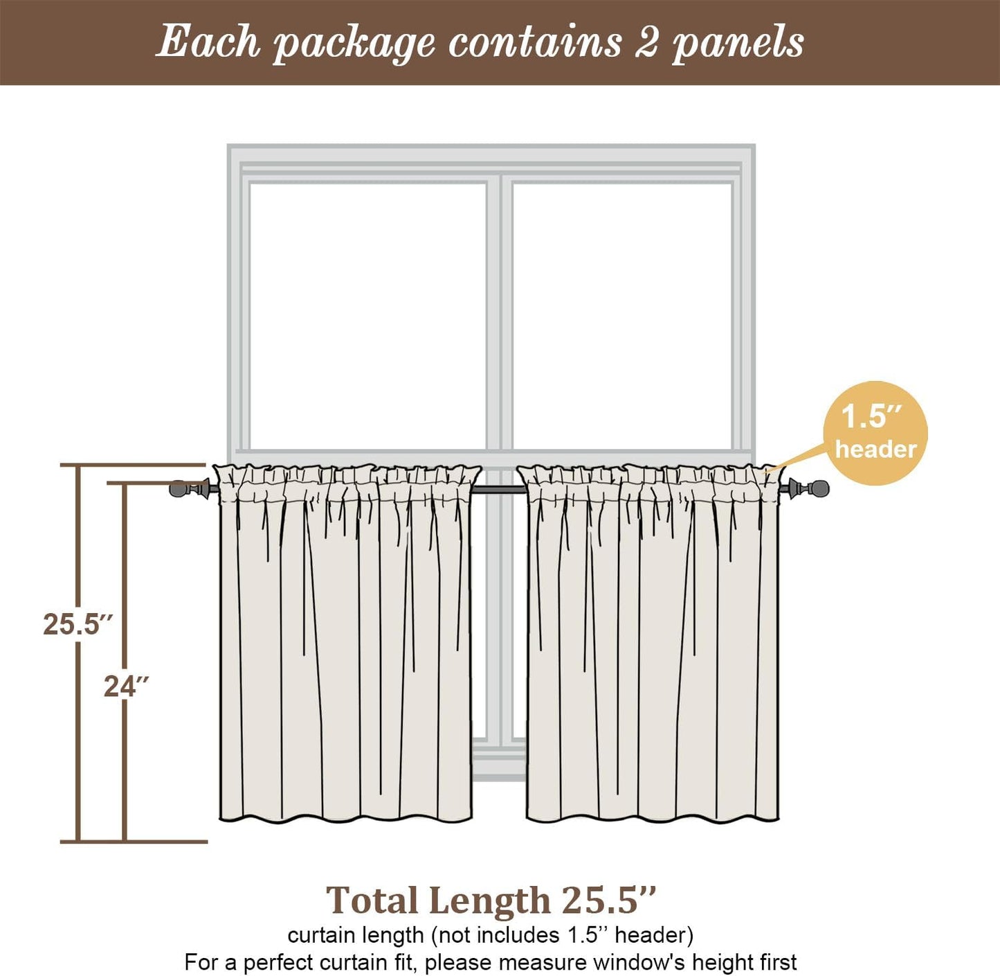 Chyhomenyc Sheer Tier Curtains 24 Inch Length, Small Cute Window Curtains Treatment for Bathroom Living Room Cafe Basement, Short Voile Curtain Tiers 42in x 24in, Rod Pocket, 2 PCS,Burgundy