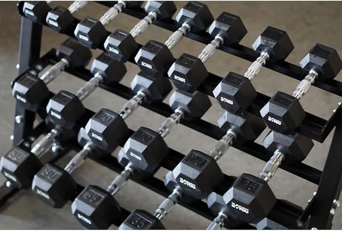 Rubber Hex Chrome Dumbbell Complete Package Set