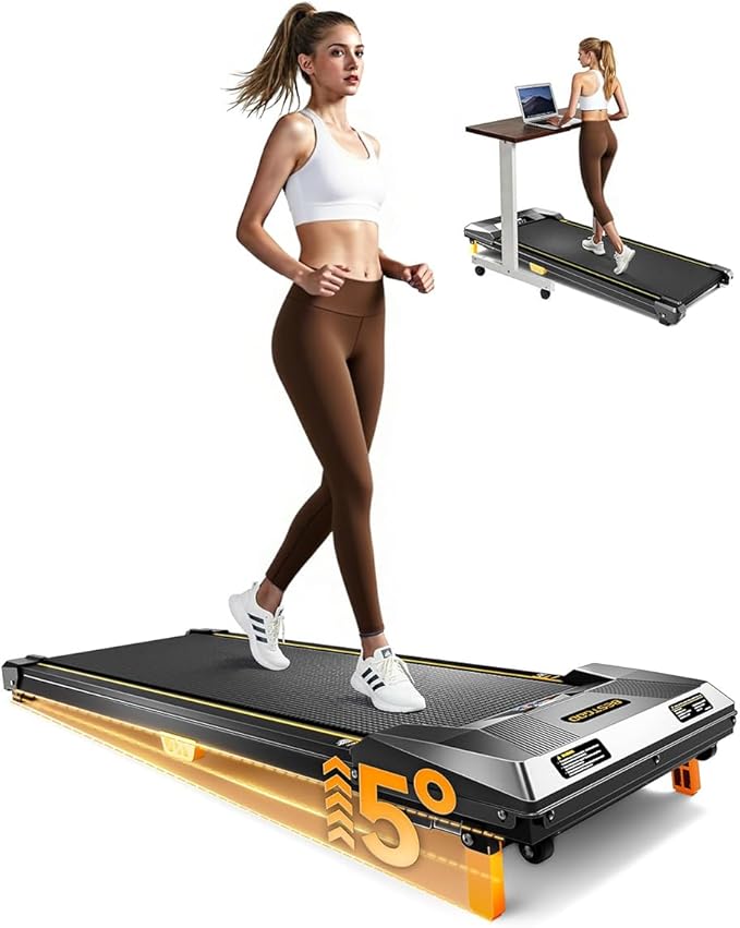 Walking Pad with Incline, BestGod Treadmills for Home 330lbs Capacity Walking Pad Treadmill Portable Under Desk Treadmill, 2.5HP Compact Treadmills Walk Pad with Remote Control