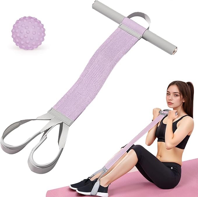 Fabric Resistance Band with Handles, Resistance Bands for Women, Non-Slip Elastic Bands for Strength Muscle Training, Stretch Band Workout Equipment for Leg Arm Chest Core Wrist Ankle