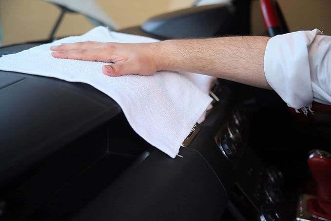 Avalon Towels Terry Bar Mop Towels (Value Pack of 36) Size 14"x17" – Absorbent and Durable, Multipurpose Cleaning Rags, Cotton Cleaning Cloths, Terry Cloth Rags, Reusable Shop Rag (White)