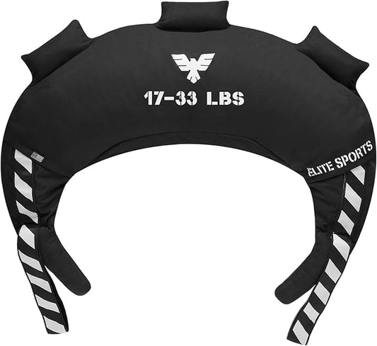 Elite Sports Bulgarian Canvas Bag, Fitness Canvas MMA Gym Cross Workout Training Sandbag 17, 25, 33, 45 lbs (UNFILLED)