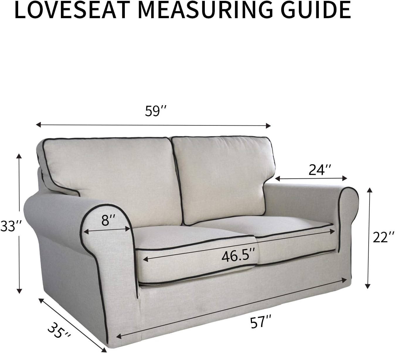 PureFit Reversible Quilted Sofa Cover, Water Resistant Medium Slipcover Furniture Protector, Washable Couch Cover with Non Slip Foam and Elastic Straps for Kids, Dogs, Pets (Loveseat, Brown/Beige)