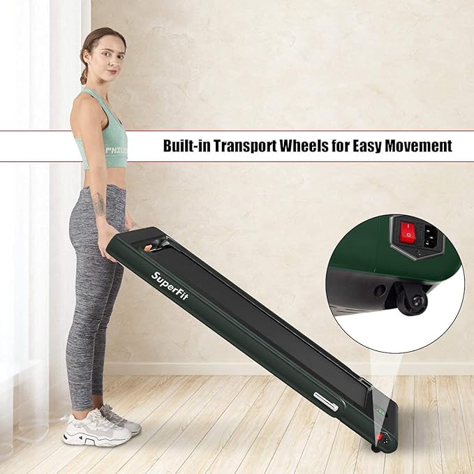 GYMAX Walking Pad, 2.25HP Foldable Treadmill with Smart App & Remote Control, Bluetooth LED Monitor, Small Spaces Compact Running Machine, Folding Portable Under Desk Treadmill for Home Office
