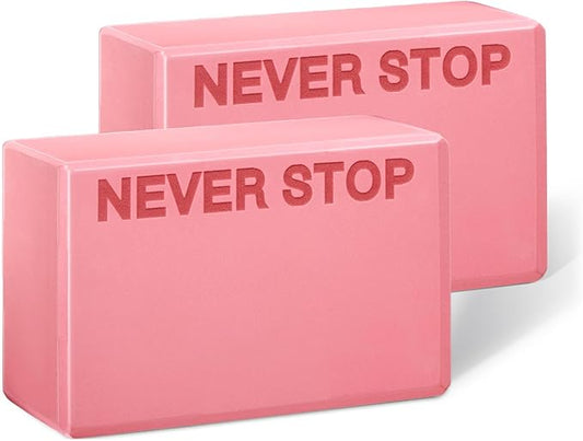 KEEP Yoga Block, High-Density EVA Foam 2 Pack Yoga Block with Non-Slip Textured Surface, Supportive, Lightweight - Ideal for Yoga, Pilates, and Stretching Exercises