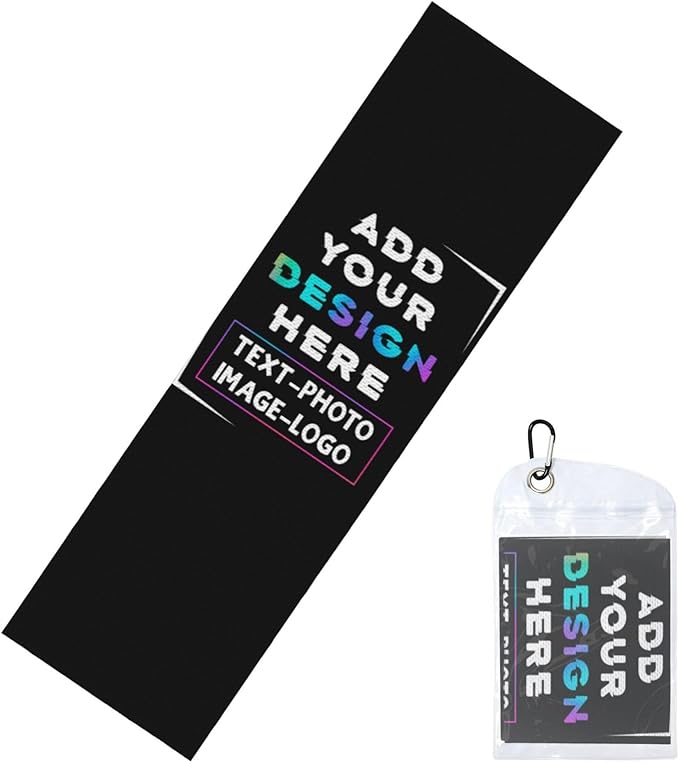 Custom 1-100PCS Cooling Sports Towel, Personalized Photo Logo Soft Cold Exercise Towel for Neck and Face Customized Quick-Drying Cooling Wrap Fitness Workout Sweat Towel 12"x40" (20)