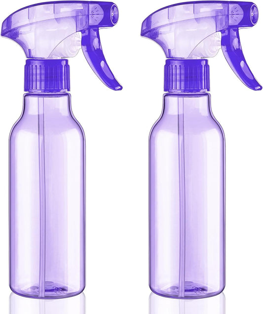 Cosywell Empty Spray Bottles 8.8oz/260ml 2 Pack Plastic Spray Bottle for Cleaning Mist/Stream Refillable Container Water Spraying Bottle for Cooking Hair Care Essential Oils(Purple)