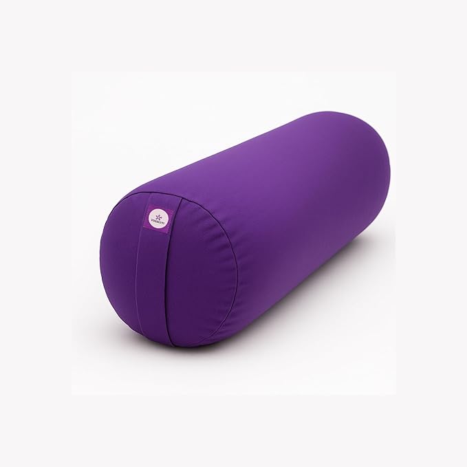 Yogikuti Iyengar Yoga Bolster for Restorative Yoga and Meditation – Lightweight Cotton Support Pillow with Handle for Easy Carry, Versatile for Pose Modification, Balance, Back Relief, and Relaxation