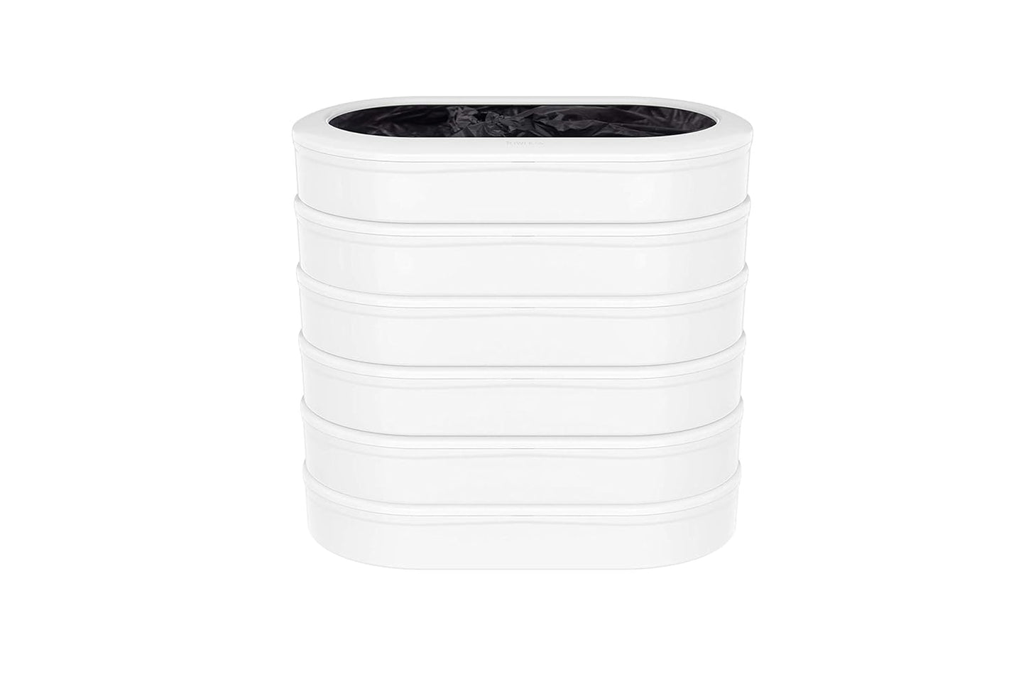 TOWNEW T3 Slim Official Refill Rings for Smart Kitchen Trash Can | Durable Garbage Bags Electric Trash Can - Pack of 6 Refill Rings - Up to 120 Trash Bags (6 Months Supply)