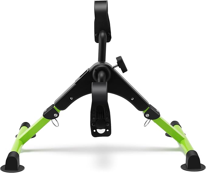Pedal Exerciser Desk Exercise Bike Leg and Arm Bike with LCD Monitor Foldable (black/green)