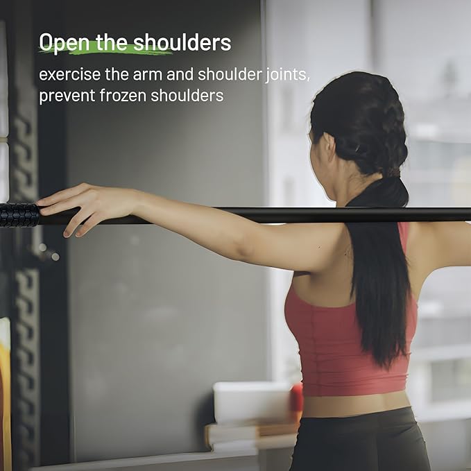 Slim Panda Yoga Stick, 5ft Natural Bamboo Stick with Rubber Ends, Exercise Stretching Stick for Yoga, Stretching, Balance and Correcting Posture, Rehabilitation Physical Therapy Aids