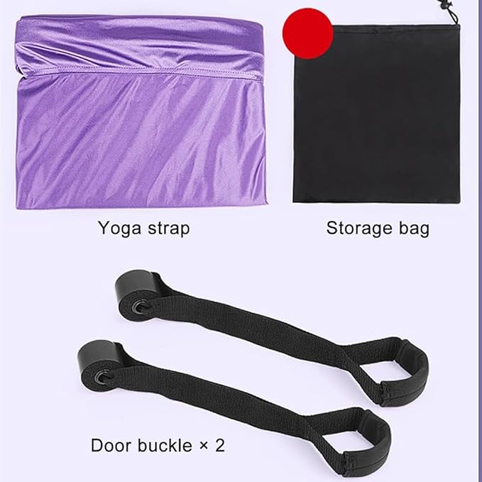 Dance Stretching Equipment - Yoga Strap, Backbend Training Yoga Stretching Rope with Door Anchor, Flexibility Trainer Stretching Equipment Assist Stretch Strap for Fitness Gymnastics Dance Aerial Yoga Ballet