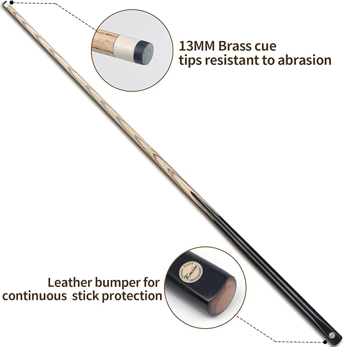 Kmise Pool Cue Sticks, 41"/57??58" Hardwood Pool Cue Set of 4/6/8, 13OZ/20OZ with 13/10 MM Brass Tips, Table Billiard Cue Stick for Bar, Home, Billiard Room